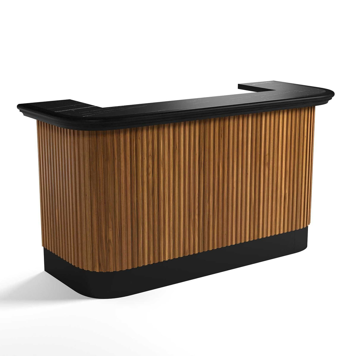RAM Game Room Prohibition 84" Cocktail Bar - Matte Walnut Finish