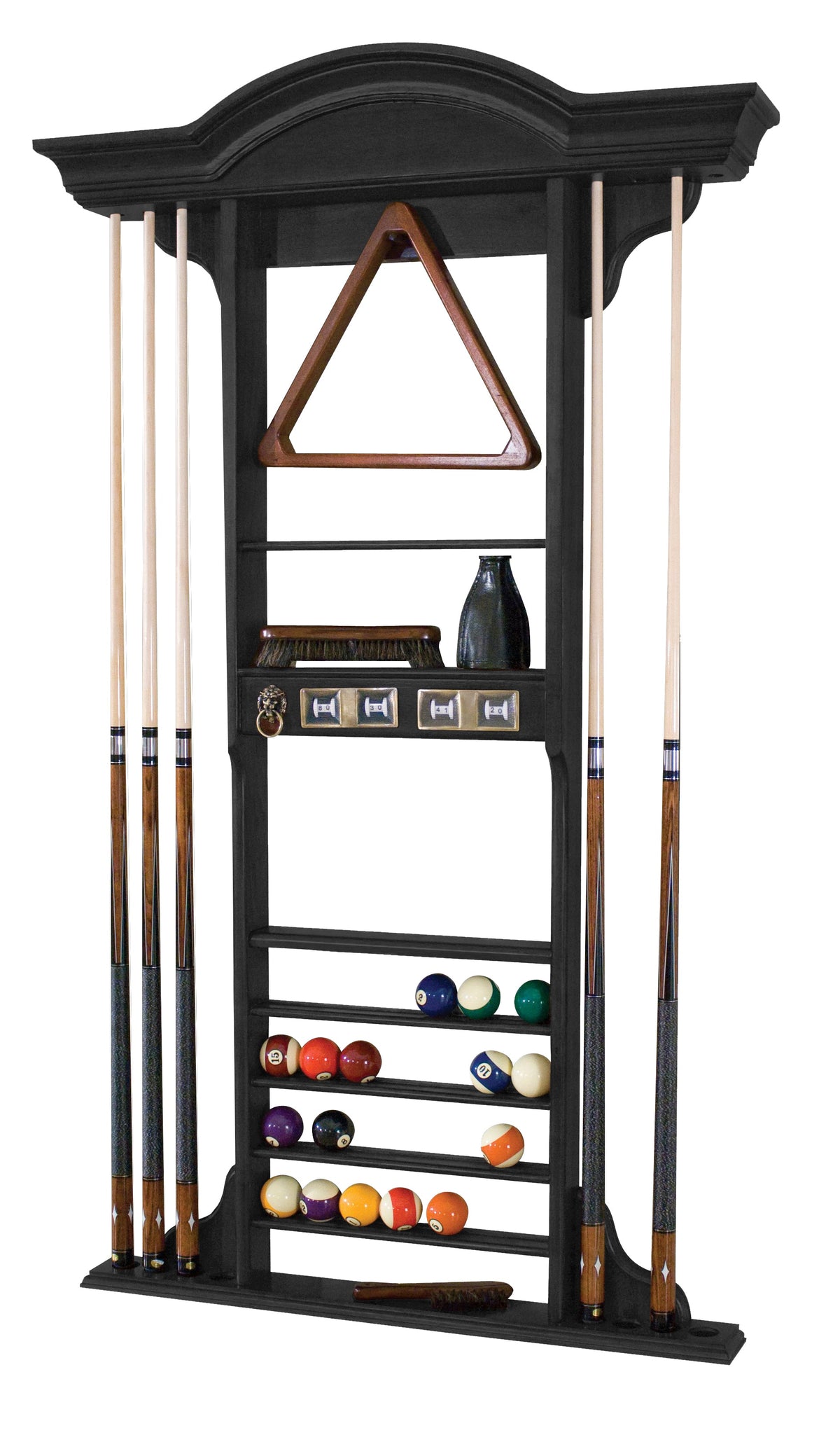 Legacy Classic Wall Cue Rack - Raven Finish