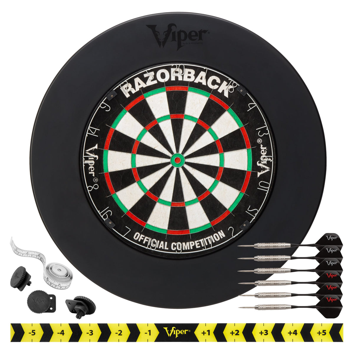 Razorback Staple Free DartBoard w/2 Sets Darts