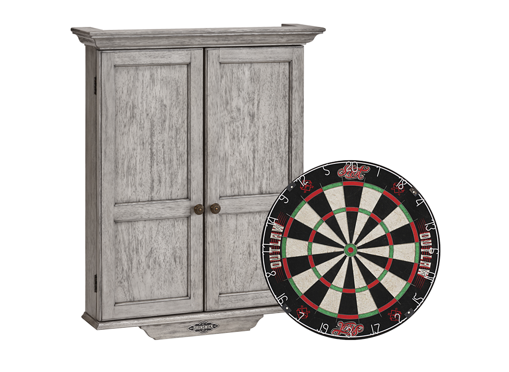 Brunswick Dartboard Cabinet - Rustic Grey Finish