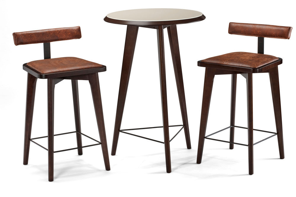 Brunswick Sao Bento Pub Table with 2 Stools - Espresso Finish