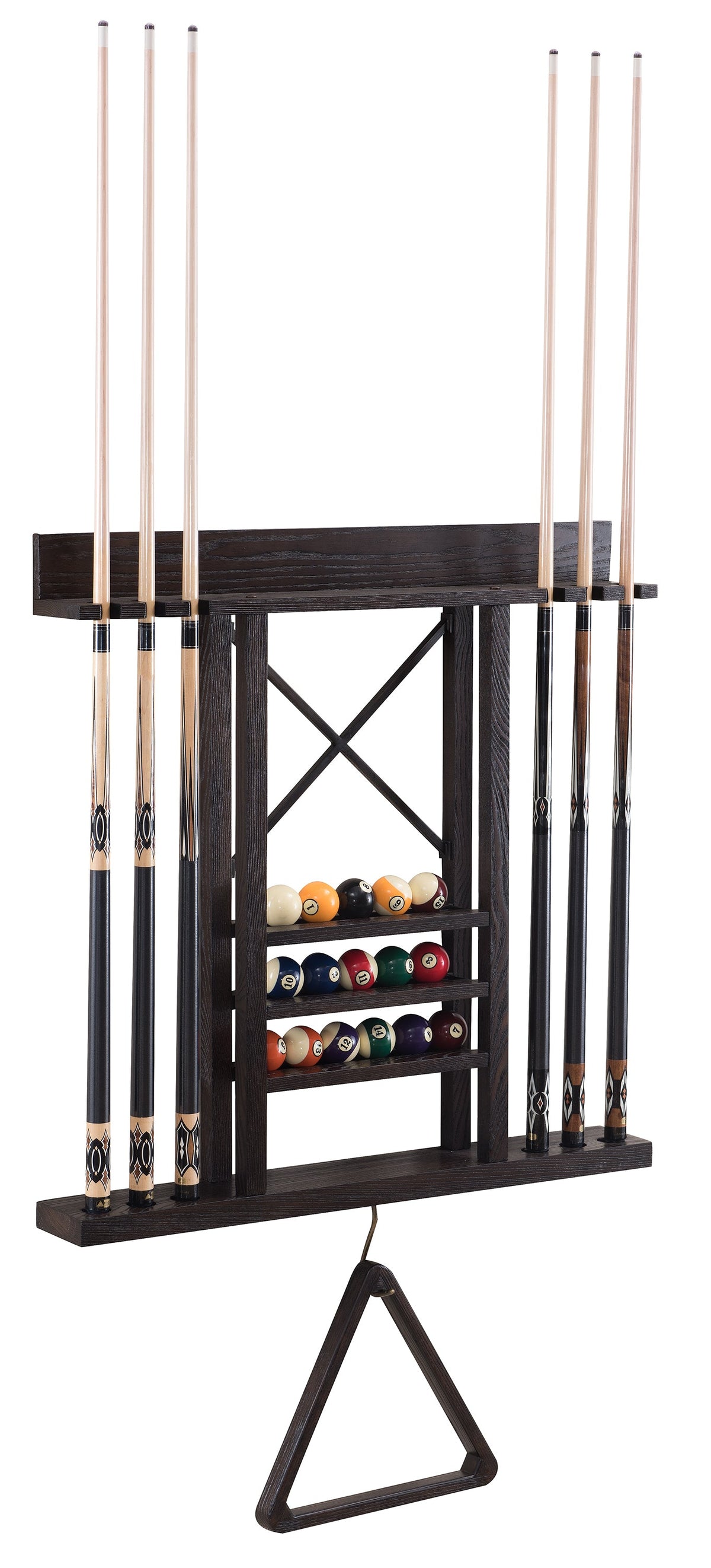 Legacy Harpeth Wall Cue Rack - Whiskey Barrel Finish