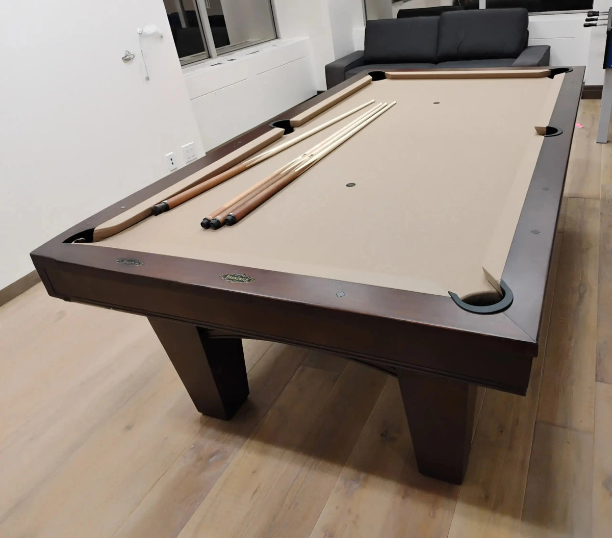 Brunswick Winfield pool table installed in Toronto Beaches