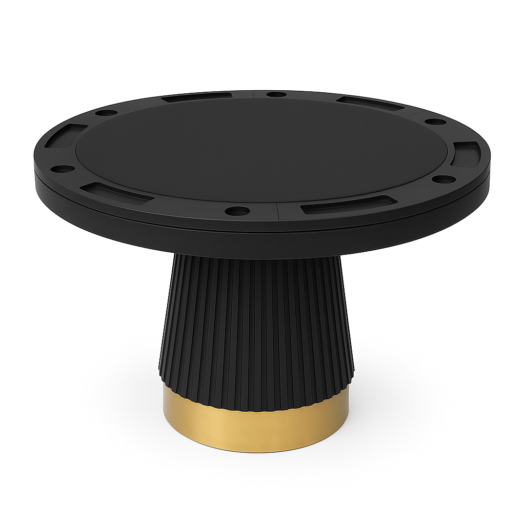 RAM Game Room Prohibition 48" 2-in-1 Poker Table - Matte Black Finish
