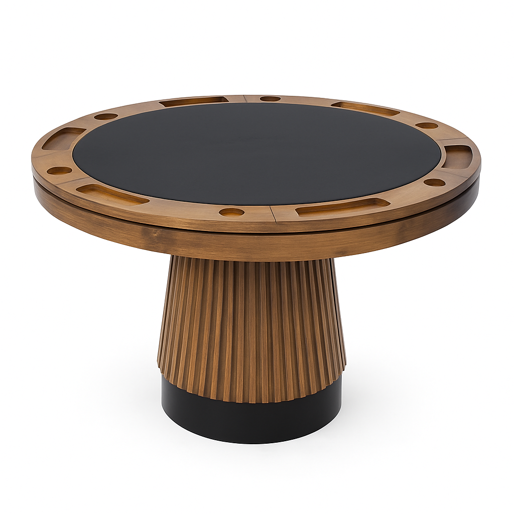 RAM Game Room Prohibition 48" 2-in-1 Poker Table - Matte Walnut Finish