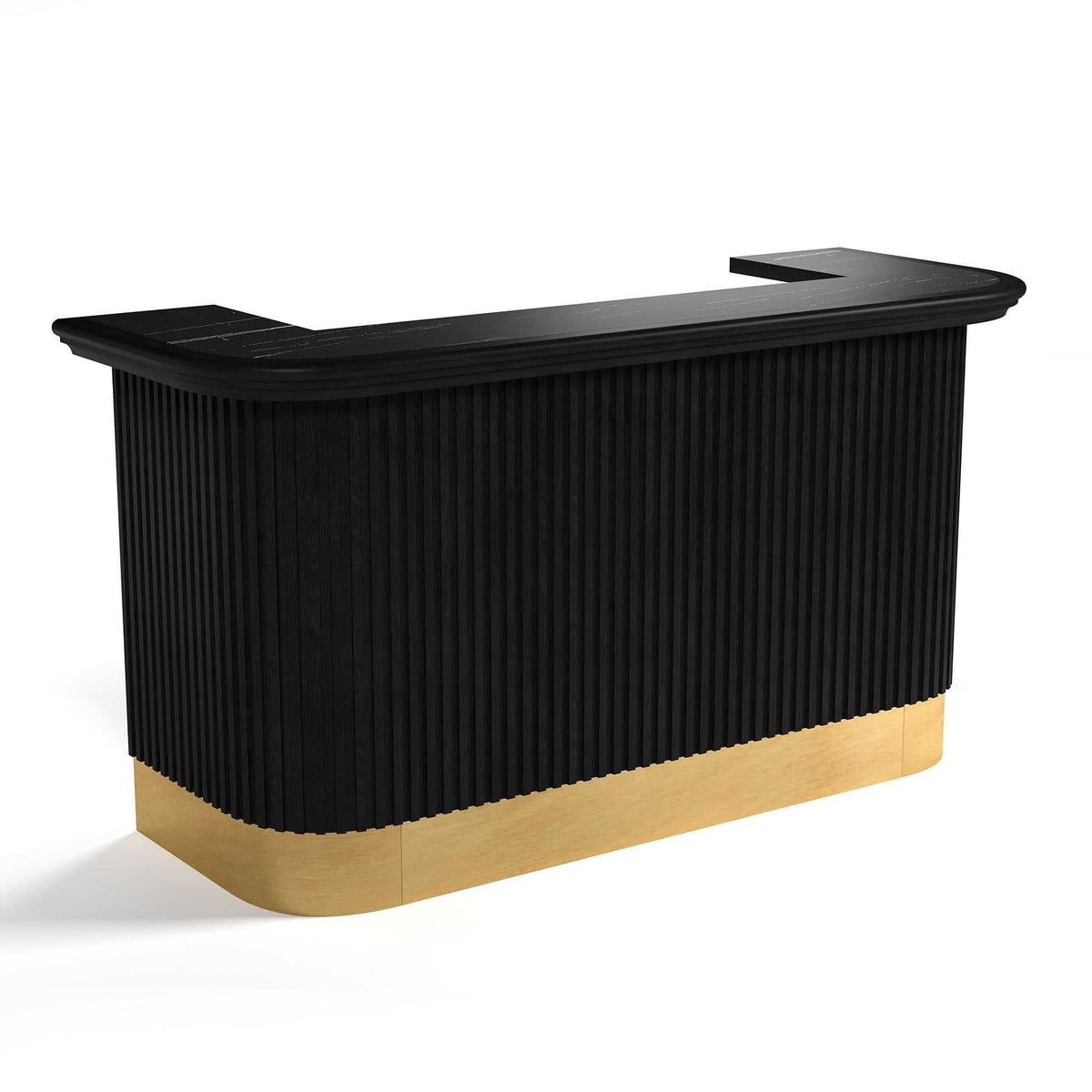 RAM Game Room Prohibition 84" Cocktail Bar - Matte Black Finish