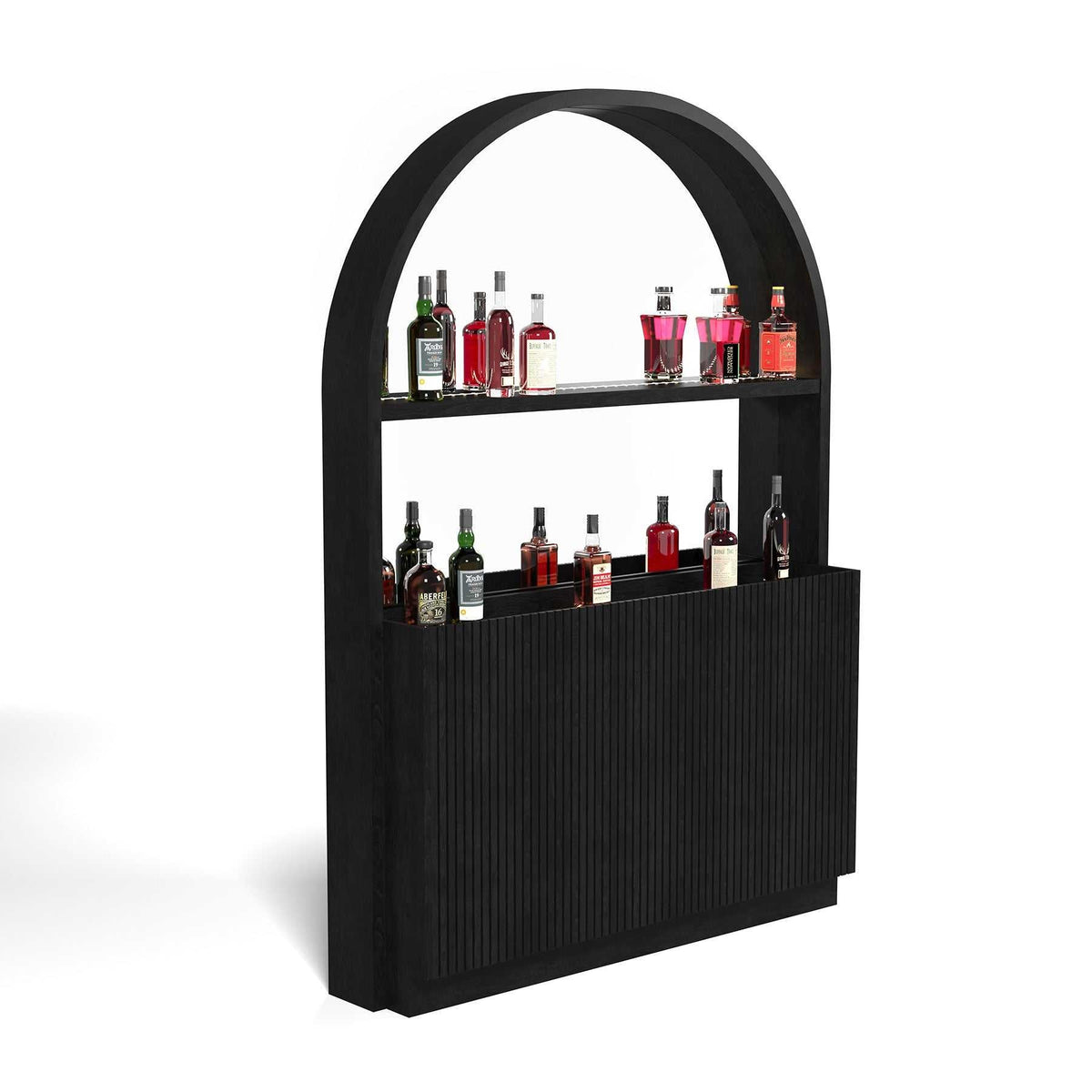RAM Game Room Prohibition Back Bar - Matte Black Finish