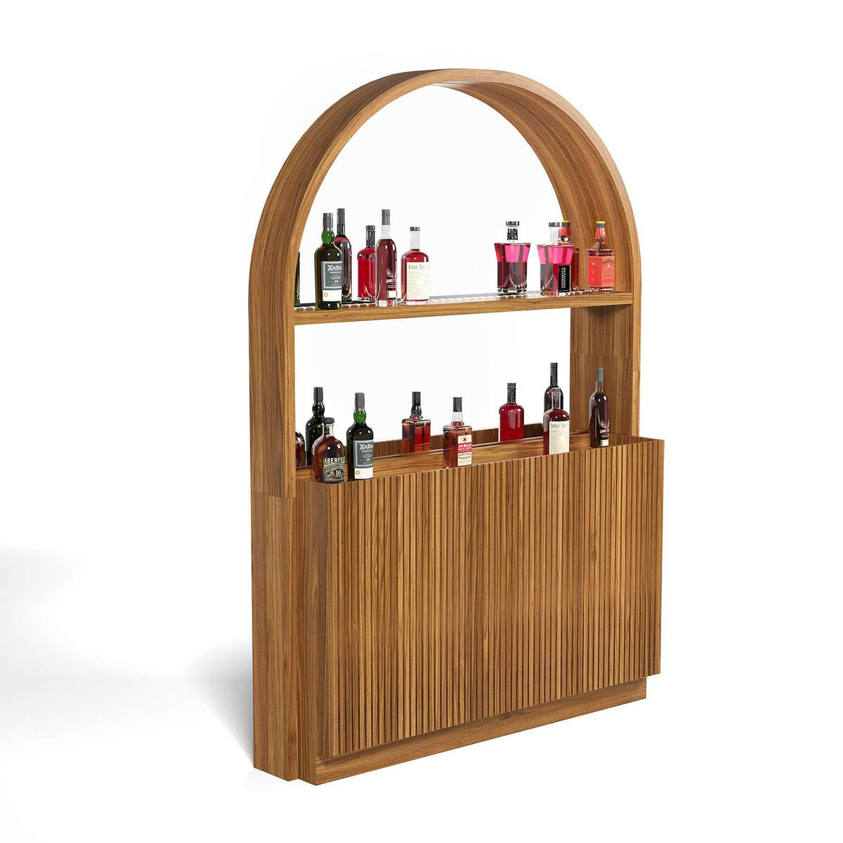 RAM Game Room Prohibition Back Bar - Matte Walnut Finish