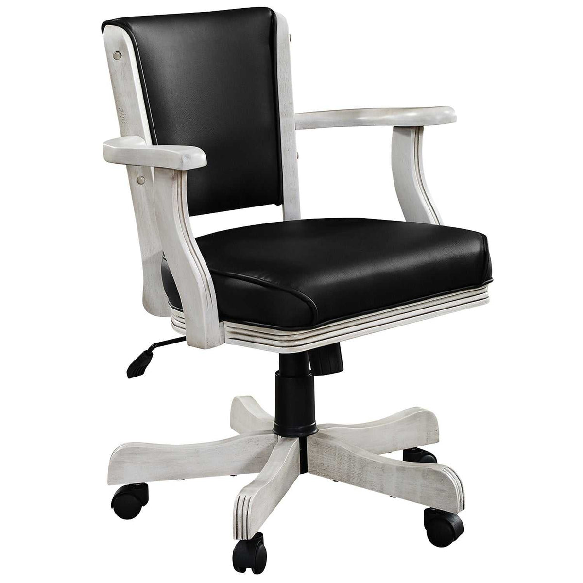 RAM Game Room Swivel Game Chair - Antique White Finish