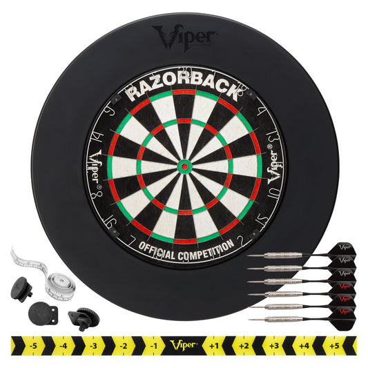 Razorback Staple Free DartBoard w/2 Sets Darts