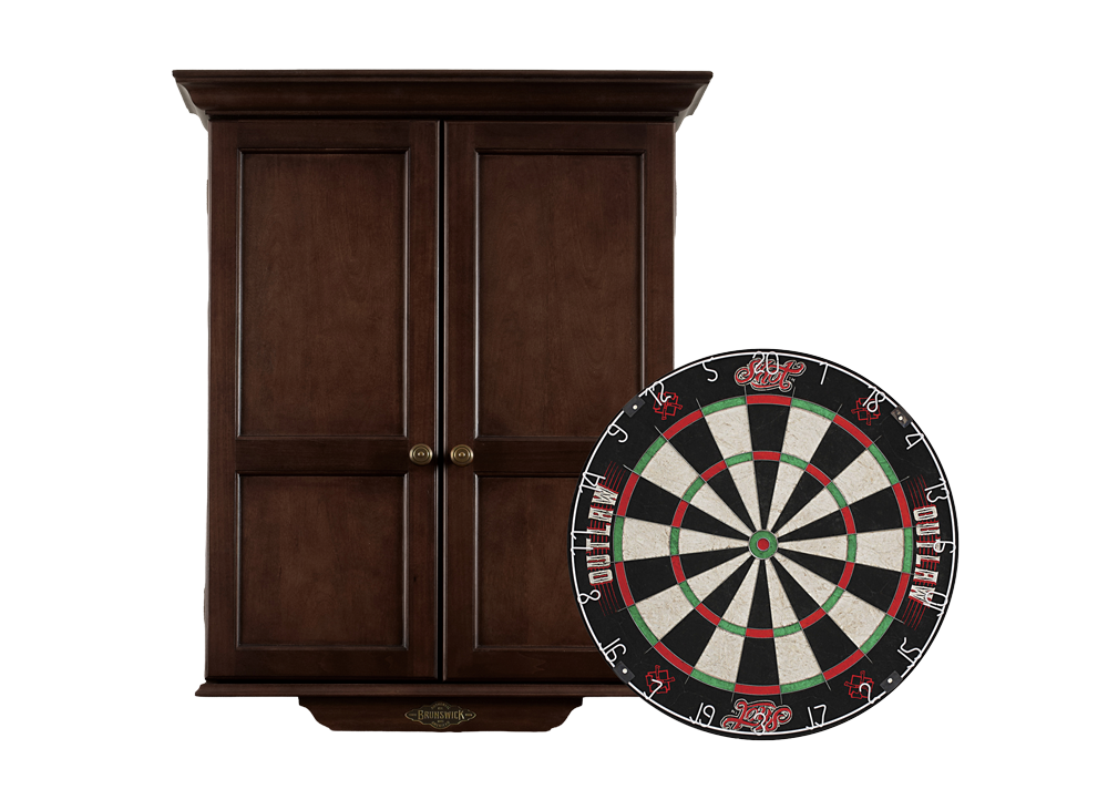 Brunswick Dartboard Cabinet - Espresso Finish