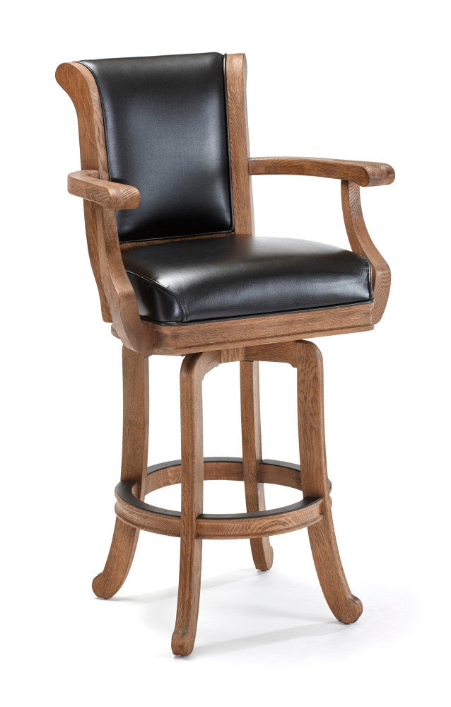 Brunswick Centennial Classic Bar Stool - Rustic Dark Brown Finish