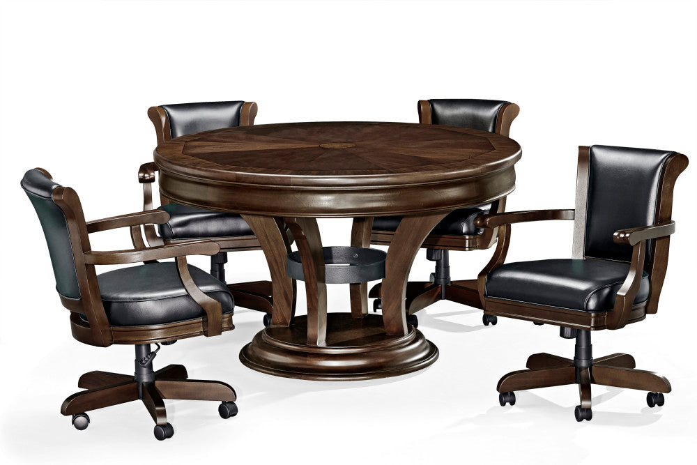 Brunswick Centennial Game Table with 4 Chairs - Espresso Finish