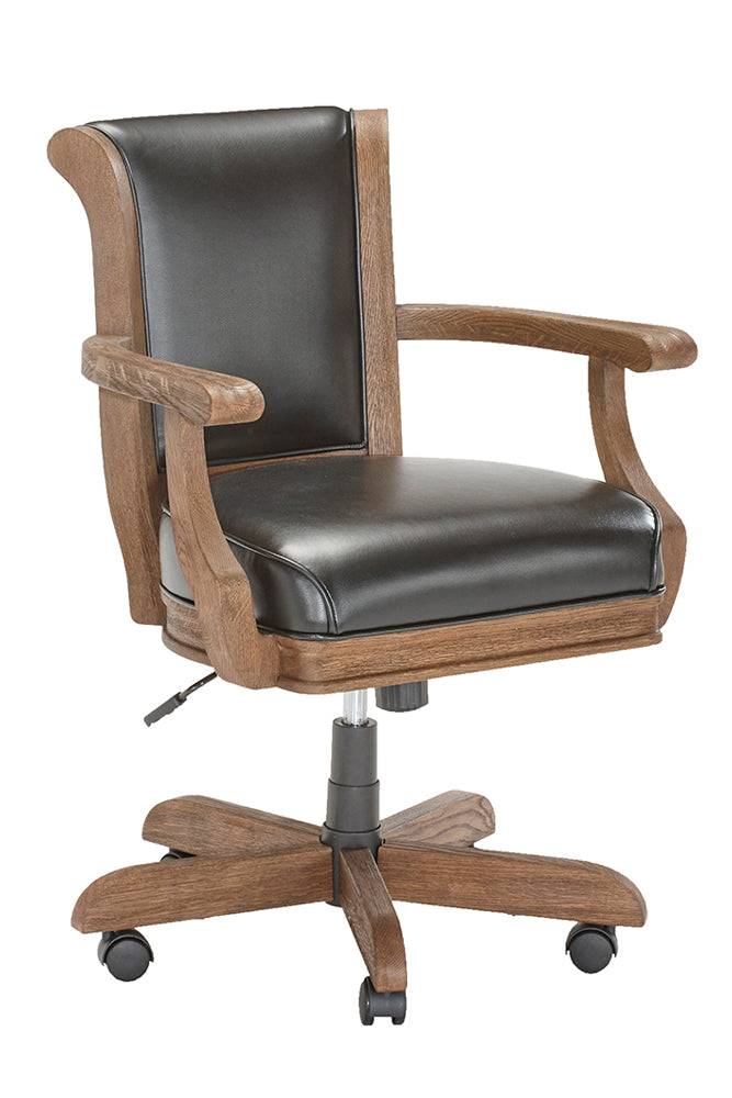 Brunswick Centennial Game Table Chair - Rustic Dark Brown Finish