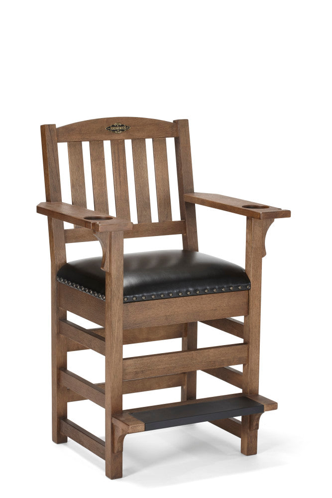 Brunswick Centennial Player's Chair - Rustic Dark Brown Finish