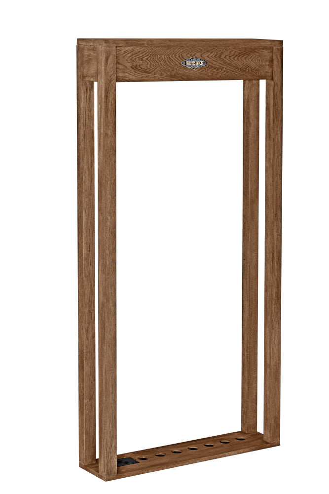 Brunswick Sanibel Wall Cue Rack - Rustic Dark Brown Finish