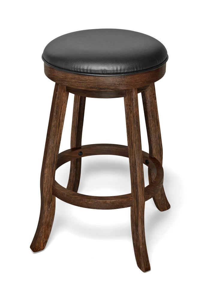 Brunswick Traditional Backless Pub Stool - Nutmeg Finish