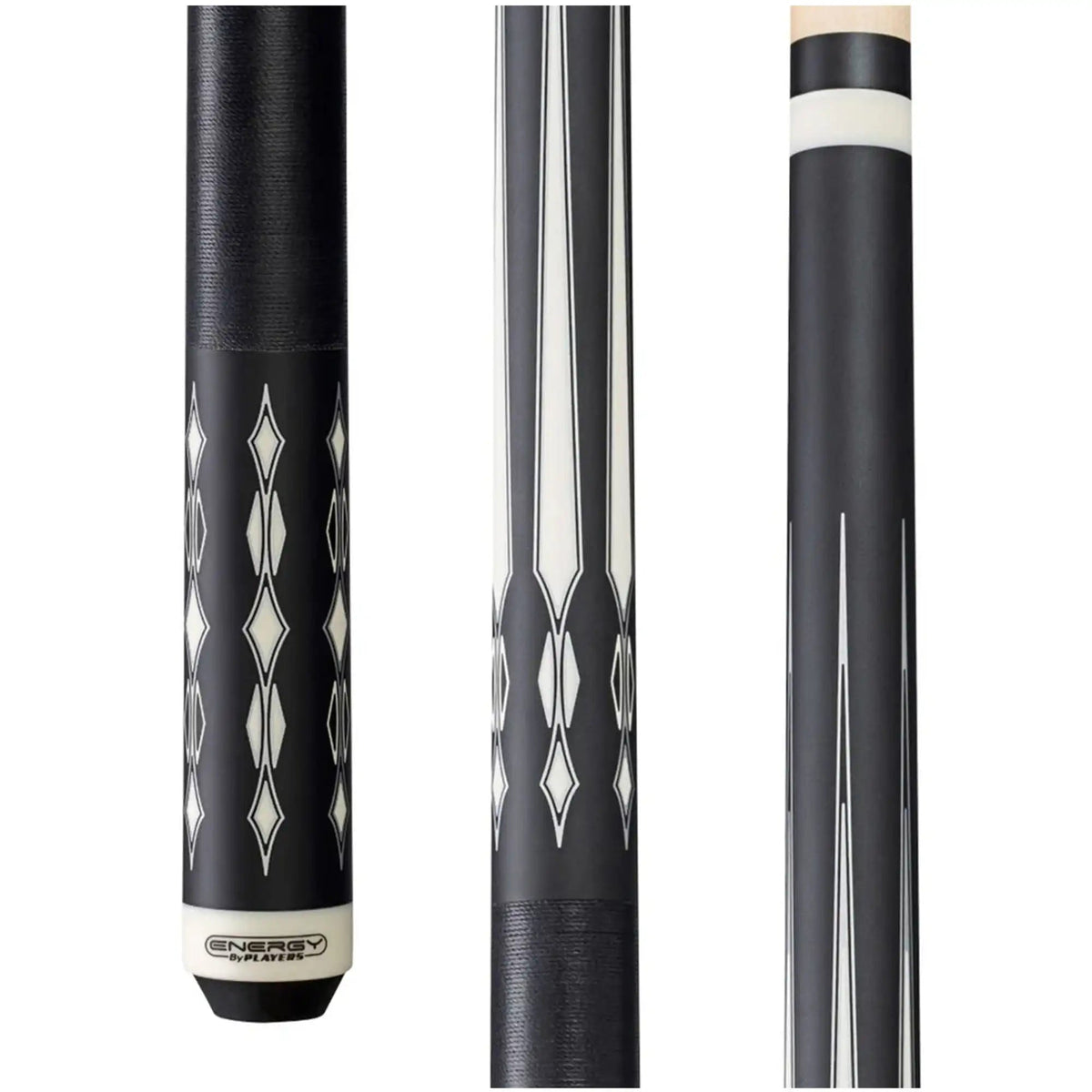 Energy by Players Matte Black/White Cue