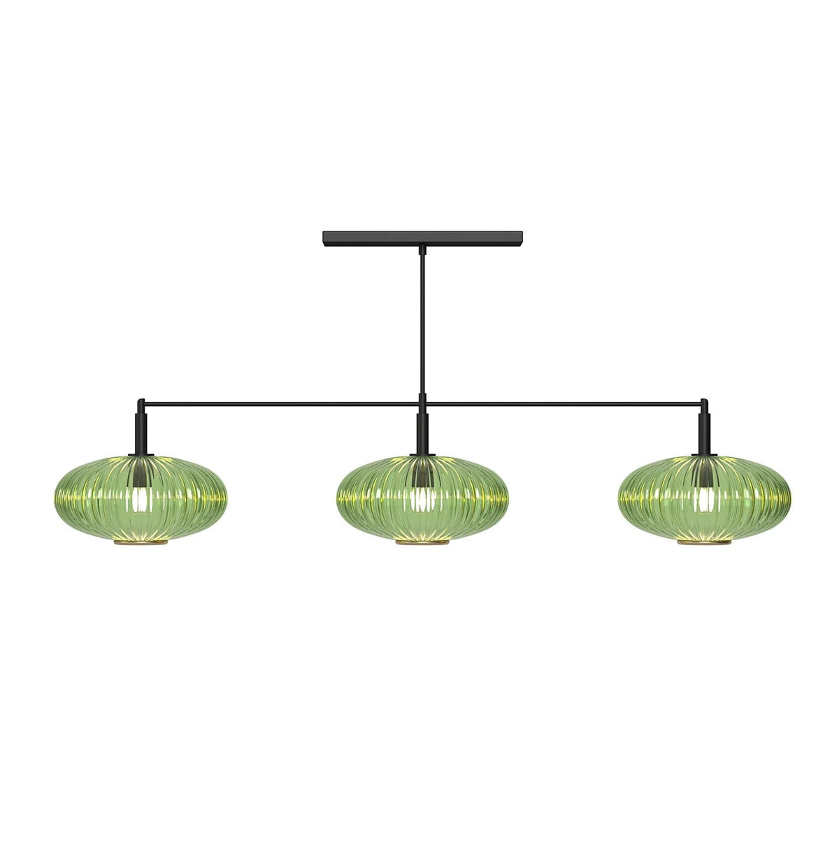 Prohibition 54” Three Glass Shade Pendant