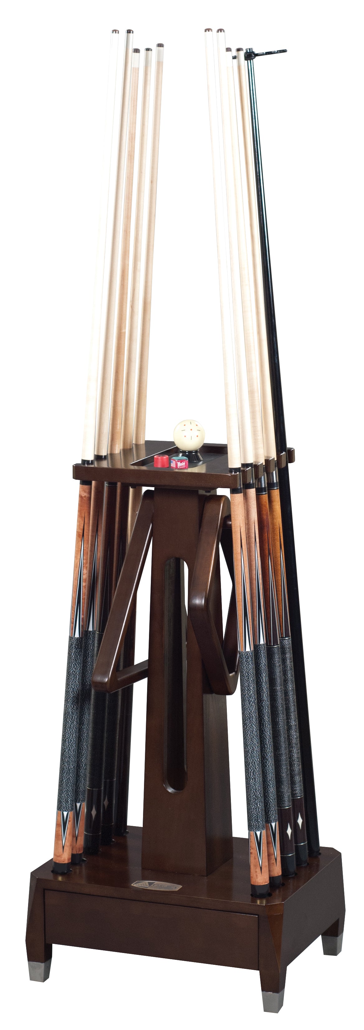 Legacy Sterling Floor Cue Rack - Nutmeg Finish