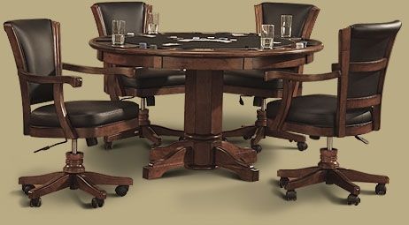 Legacy 54" Elite 2 in 1 Games Table w/ 4 lift/tilt chairs