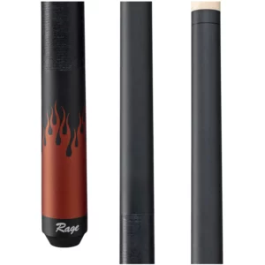 Rage Black Flames Cue with Black Linen Wrap